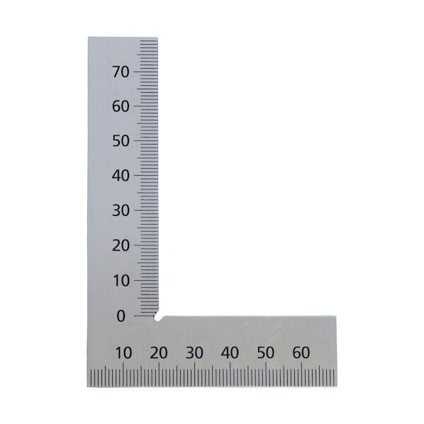 目盛付精密台付スコヤ E形 100 スコヤ E-100 1本