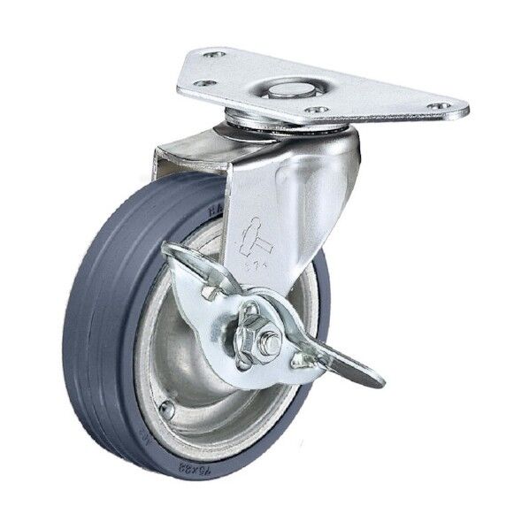 Eシリーズコーナータイプ自在SP付プレスタイヤ車75mm 215E-PR75-BAR01 1点