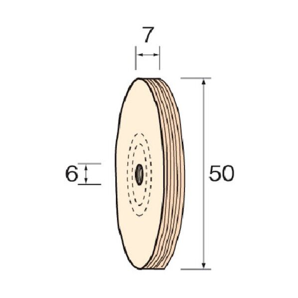 綿バフホイール 仕上げ用