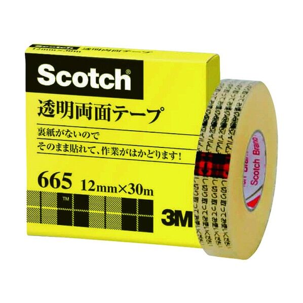 両面テープ(裏紙なし) 12mm×30m 6-4042-11 1