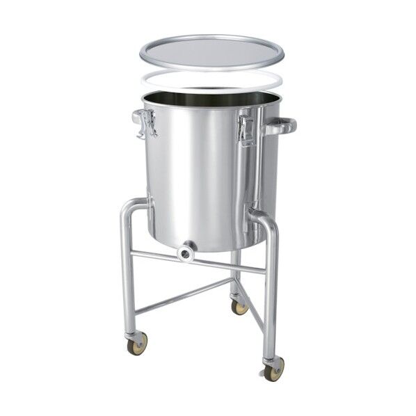 片テーパー型 PTFEパッキン付密閉容器脚付