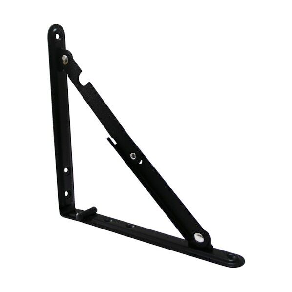 トラスコ 折り畳み棚受 200mm 黒色 LTO-200-BK 1点