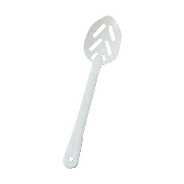カーライル ポリカーボネイト サービススプーン No.4422 (長穴付)   白 BSP28 1個