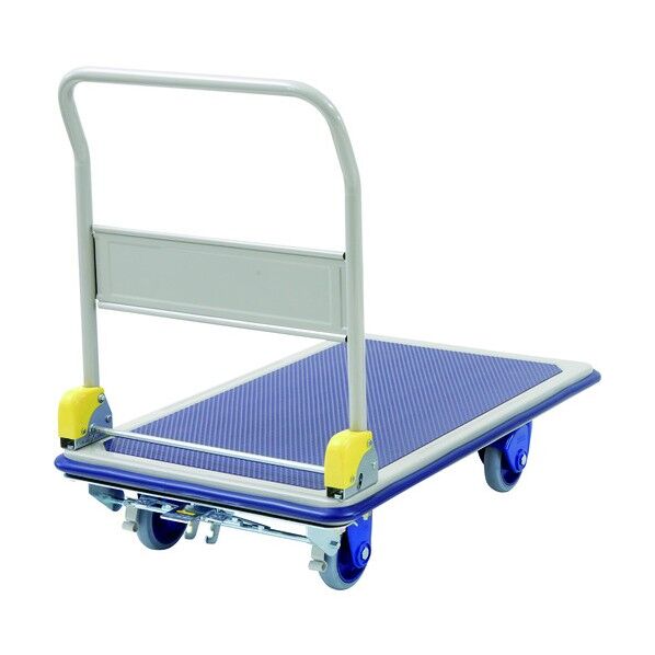 大型静音スチール台車 ハンドル折りたたみ式 フットブレーキ付 NHT-306S 1点