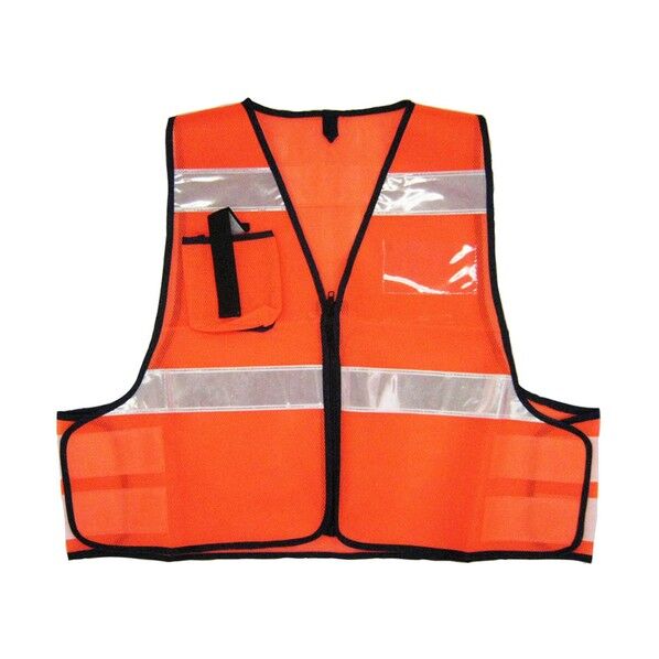 防犯パトロールベスト オレンジ フリーサイズ 5918506 1枚