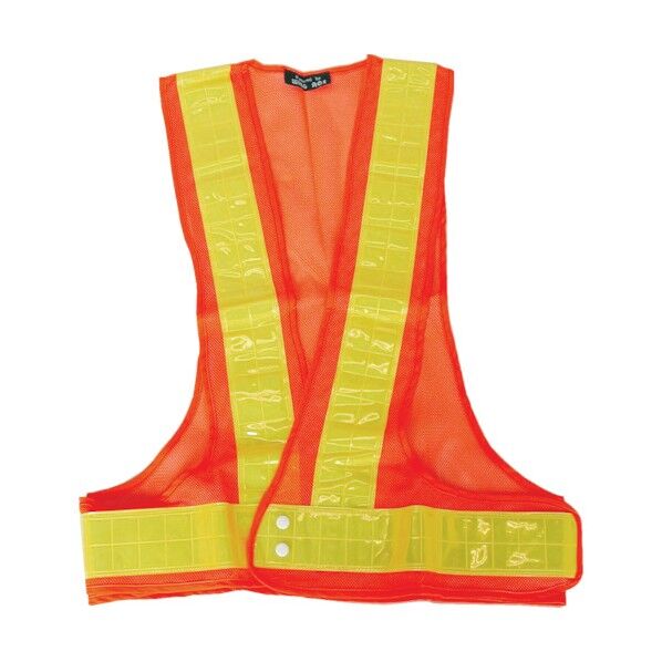 セフティベスト  蛍光オレンジ/黄反射