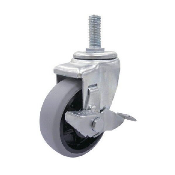 ねじ込みキャスターダブルS付自在車 ウレタン車輪ベアリング入