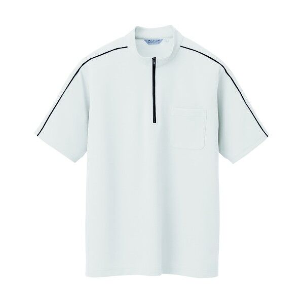 半袖クイックドライジップシャツ(男女兼用) 024ホワイト 5 CL3000 1