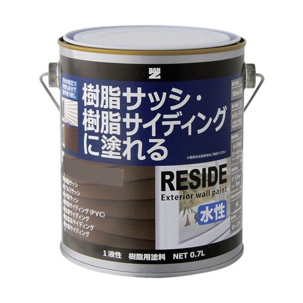 バンジ 樹脂・アルミ(サッシ・外壁)用塗料 RESIDE 0.7L サンドベージュ 22-60C L-RSD/L07E2 1点