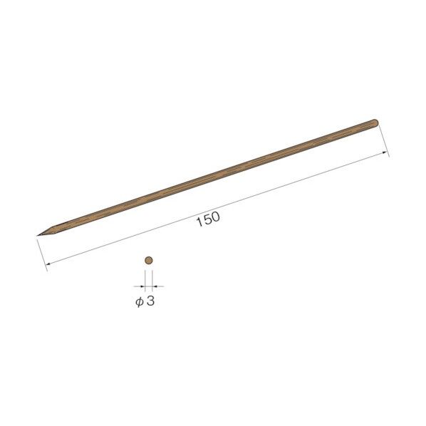 ウッドラッピングスティックX3311 X3311 3本