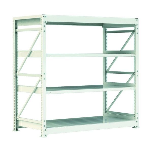 重量ラック(1000kgタイプ・高サ2400mm) 単体型・高サ2400mm ホワイト HK1562244 1点