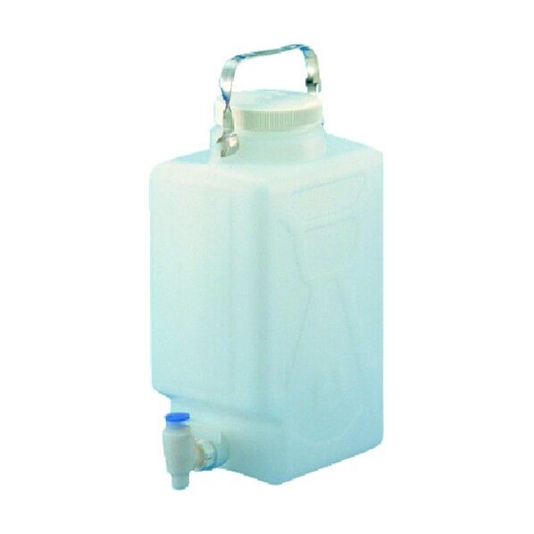 フッ素加工活栓付角型びん FLPE 9L 602-21-46-18 1点