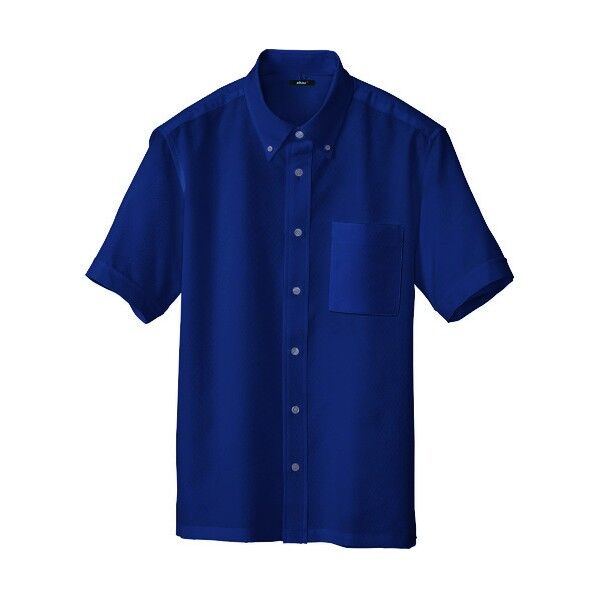 半袖ボタンダウンシャツ(男女兼用) 008ネイビー 5L 8054 1