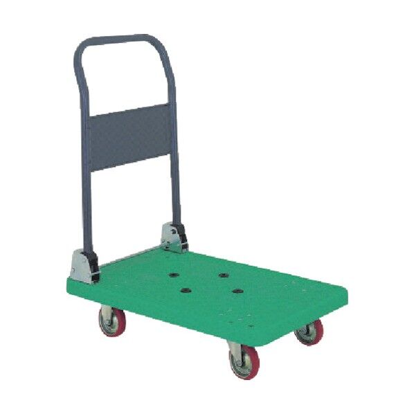 樹脂製コンパクト台車(折りたたみハンドルタイプ)