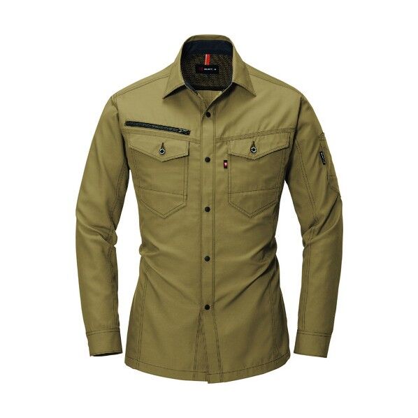 長袖シャツ 9085-23-M カーキ 9085-23-M 1点