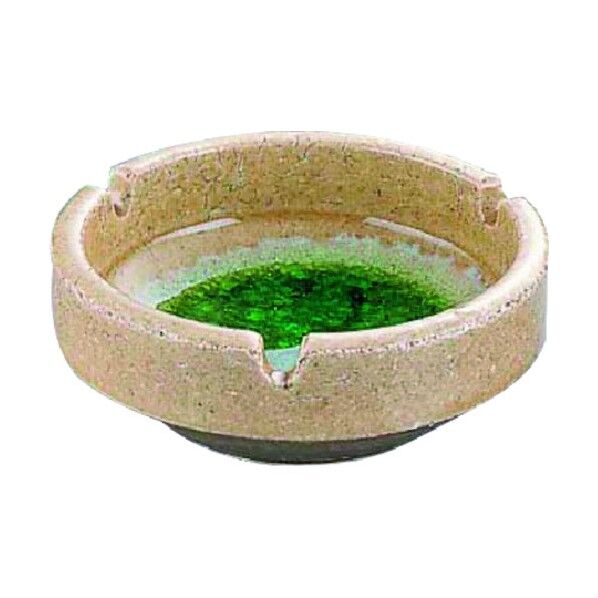 エムズジャパン 黄瀬戸 丸灰皿 C-409 RMJD301 1個