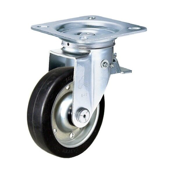 400Sシリーズ方向規制自在幅広ゴム車150mm 平戸車 400F0SWRB150 1個