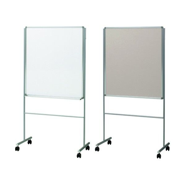 ホワイトボード 脚付自立型 MTB-2W 裏面ピン式レザータイプ 910×810mm