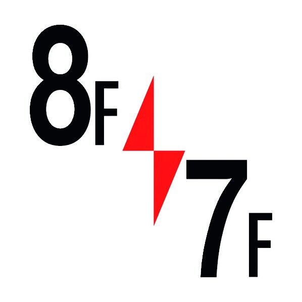 ロフト階数表示板450角 マグネット 8F/7F 6300003376 1点