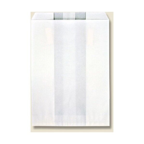 食品袋 耐油ガゼットパック 白無地 小 004164100 100枚