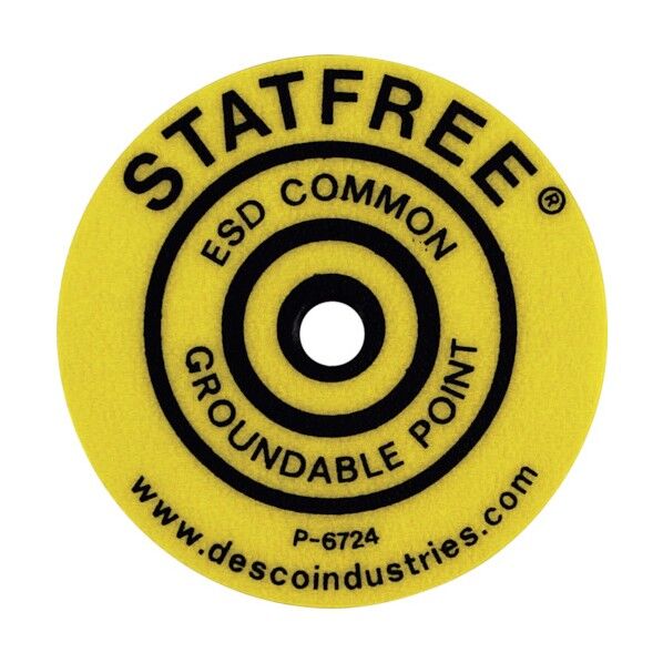 DESCO ラベル 接地可能点 丸型 (10枚入)