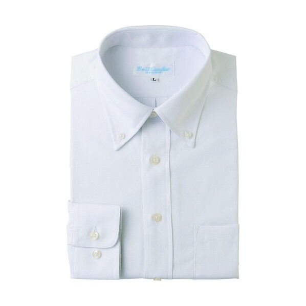 長袖ボタンダウンシャツ(廃番予定) 001ホワイト 3L 43107 1点