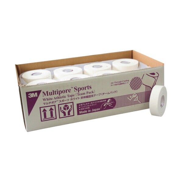 マルチポア スポーツホワイト 非伸縮固定テープ(チームパック) 2980TP-19 19mm×12m 2980TP-19 32巻