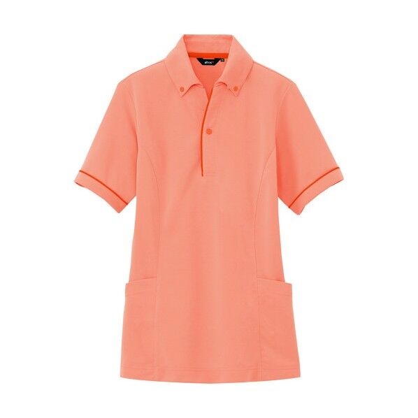 サイドポケット半袖ポロシャツ（男女兼用） 063オレンジ 4L 7668 1