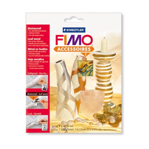 ステッドラー日本 フィモ リーフメタル 模様 8780-99 1点