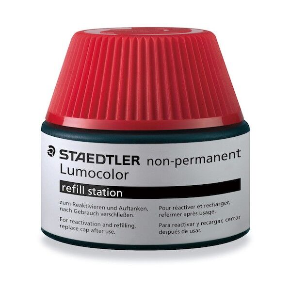 ステッドラー日本 ルモカラー リフィルステーション 水性 レッド 487 15-2 1点...