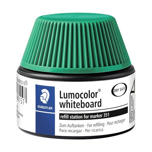 ステッドラー日本 ルモカラー リフィルステーション ホワイトボードマーカー グリーン 488 51-5 1点...
