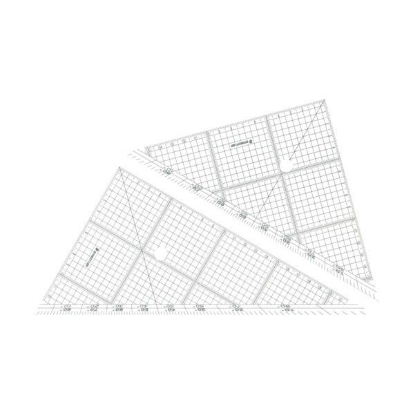レイアウト用方眼三角定規 24cm 966 24 1セット