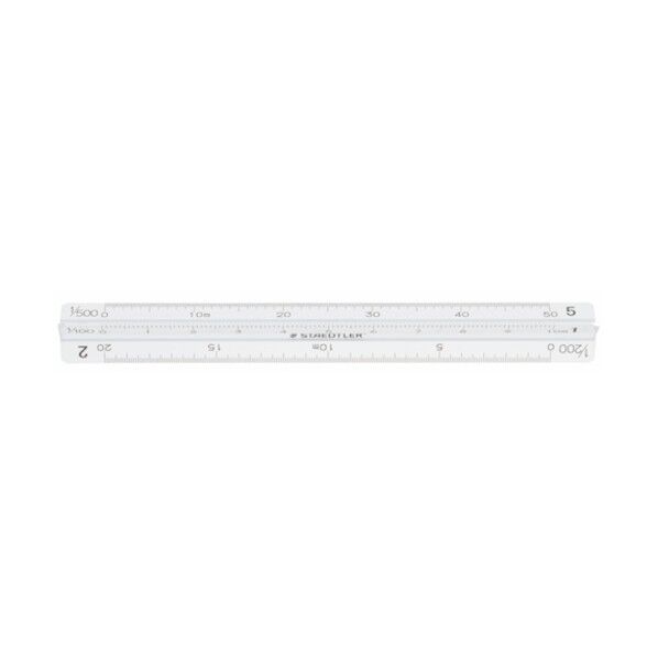 ステッドラー日本 三角スケール 高精度オールアルミ製 ポケット型 一般用 10cm 987 10-11 1点