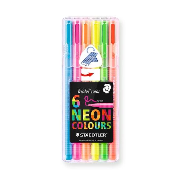 ステッドラー日本 トリプラス カラーペン ネオンカラー 6色セット 323 SB6CS1 6本...