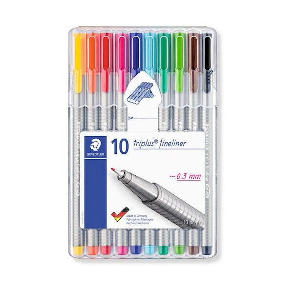 ステッドラー日本 トリプラス ファインライナー・細書きペン 10色セット 334 SB10 10本...