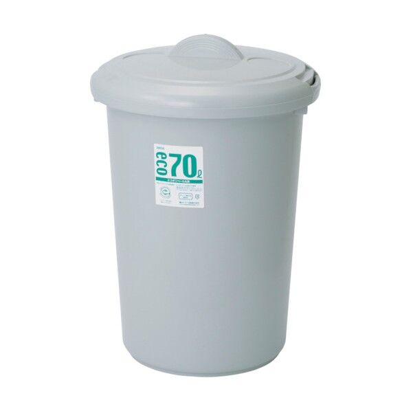 エコポリペール 丸型 フタ #70 グレー DS-456-470-5 1個