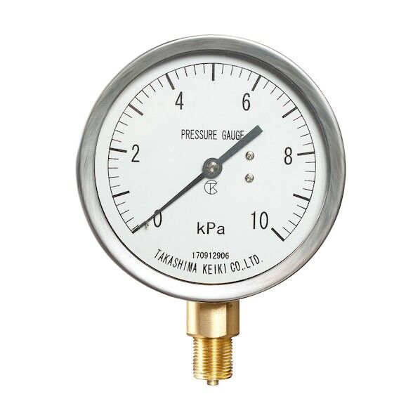 高島計器 屋内用微圧計(A枠立型・φ60)圧力レンジ0.0~10KPa R1/4 2412210 1点