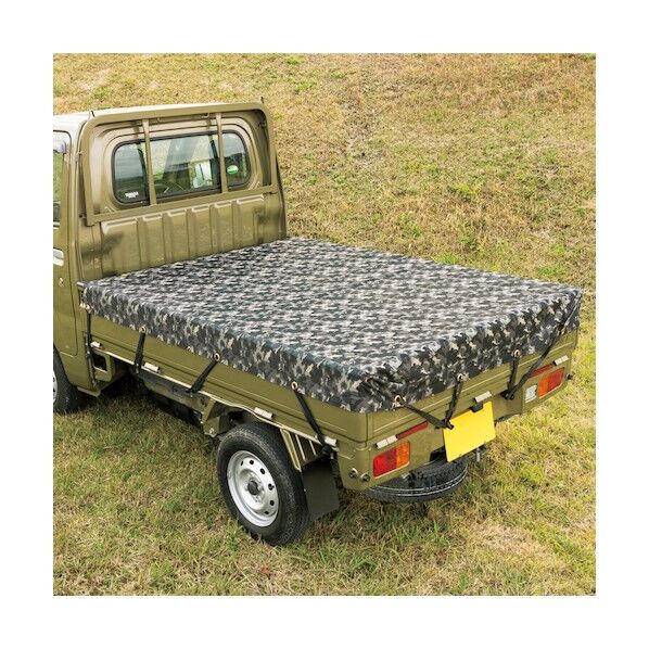 軽トラック用品迷彩荷台シート177X210CMG 66690158 1個