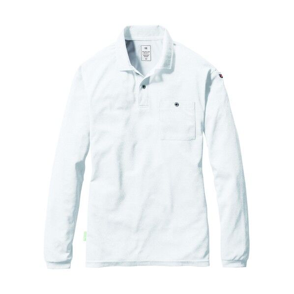 長袖ポロシャツ165-29-3XLホワイト 165-29-3XL 1着