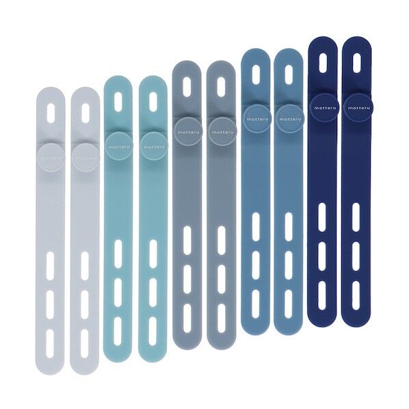 ソフトタッチ ケーブルバンド sofumo シリコン 北欧 MOT-CBBAND02-AQ 10本