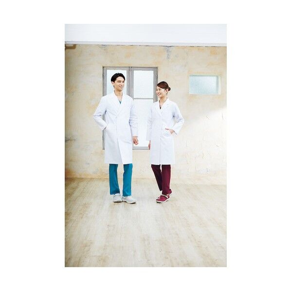 レディス診察衣ダブル ホワイト 4L 2531PO-1-4L 1点