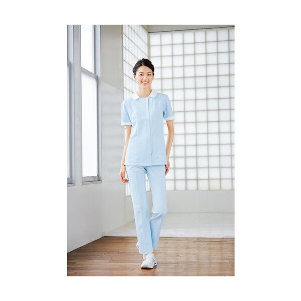 チュニック サックス×ホワイト 4L 2007FK-2-4L 1点