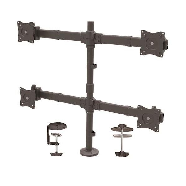 モニターアーム/4画面/最大27インチ/多関節/耐荷重8kg(各液晶)/PC パソコン ディスプレイアーム ARMQUAD   1台