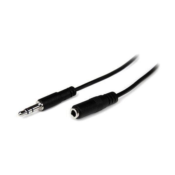 STARTEC.COM社 オーディオケーブル/3.5mm 3極ステレオミニ/1m/延長/オス-メス/ブラック/スピーカー ヘッドホン イヤホン 用 MU1MMFS 1本