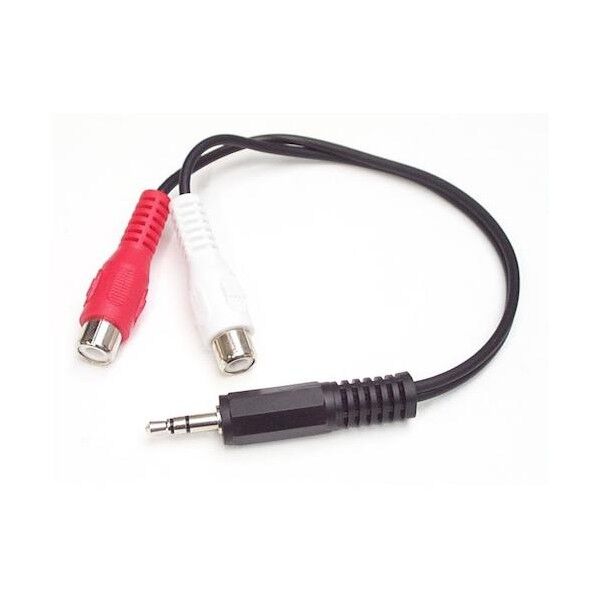 STARTEC.COM社 オーディオケーブル/15cm/3.5mm 3極ステレオミニ - 2x RCA 変換/オス-メス/RCA 変換ケーブル MUMFRCA 1本