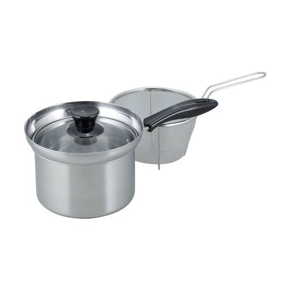 鍋屋大作 IH対応片手鍋18cm(ザル付) NR-7731 1個