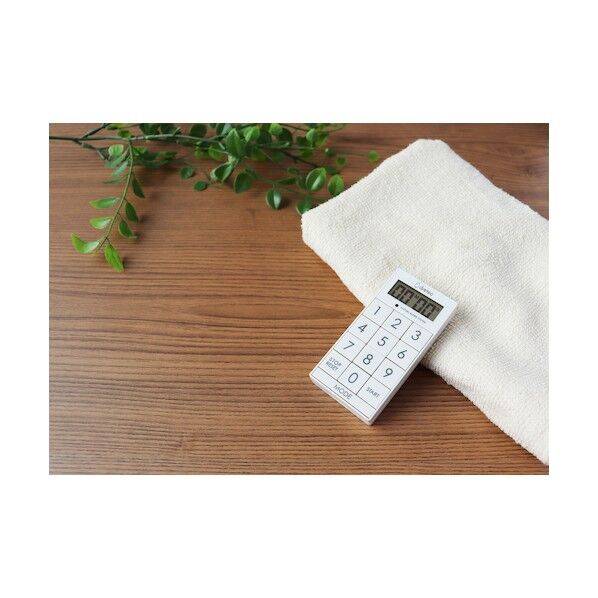 デジタルタイマー「スリムキューブ」 ホワイト