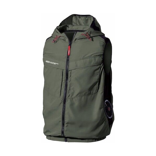 サイドファンフードベスト L カーキ V8819-L-38 1点