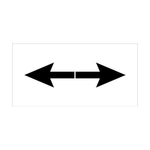 吹付けプレート 両矢印 長さ485mm 6300039001 1枚