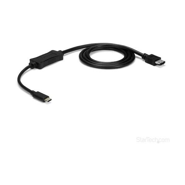 USB-C - eSATA 変換ケーブル/HDD/SSD/ODDドライブ用/5 Gbps/TB3/タイプC変換アダプター USB3C2ESAT3 1本